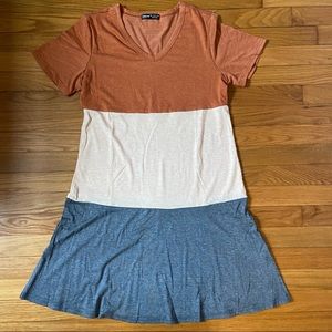 NWOT Tri-Color Dress